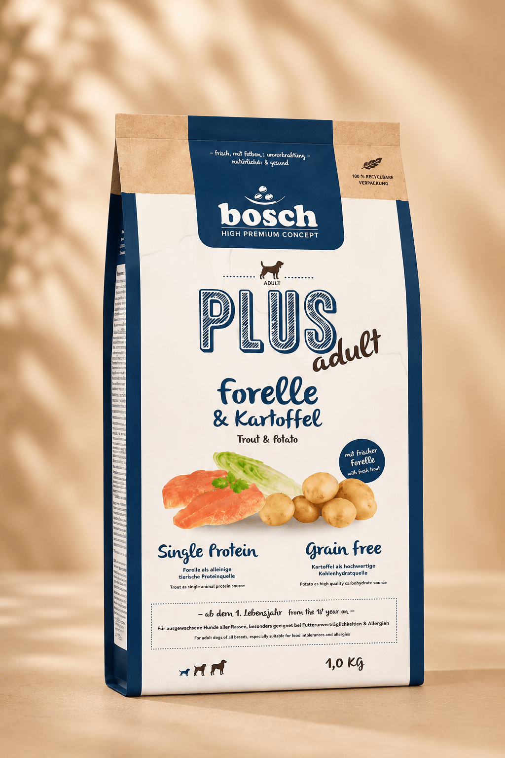 Bosch Plus forel en aardappel hondenvoer 1kg