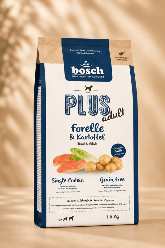 Bosch Plus forel en aardappel hondenvoer 1kg