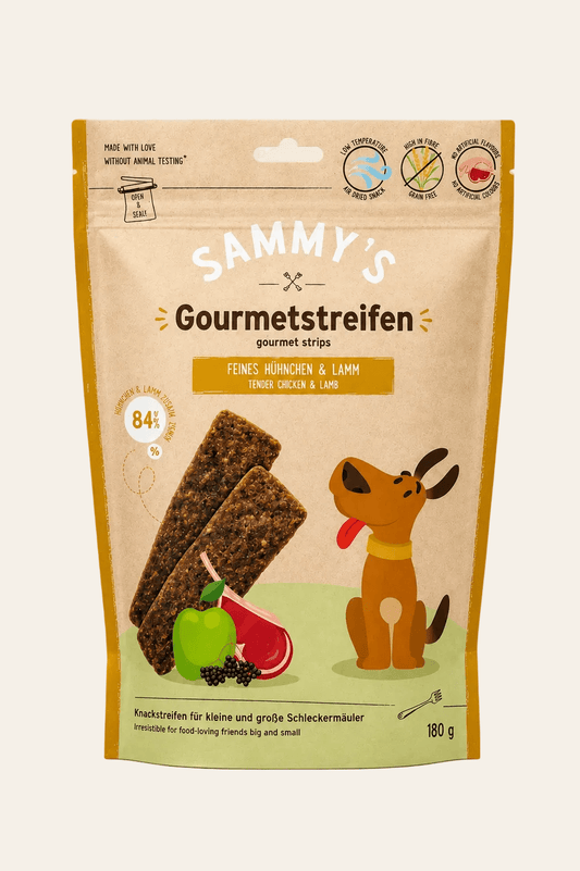 Bosch Sammys gourmet reepjes kip en lam 180g