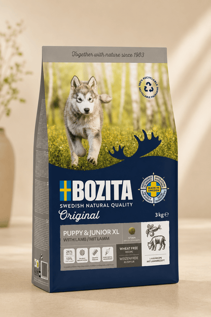 Bozita Original puppy junior xl hondenvoer lam tarwevrij 3kg