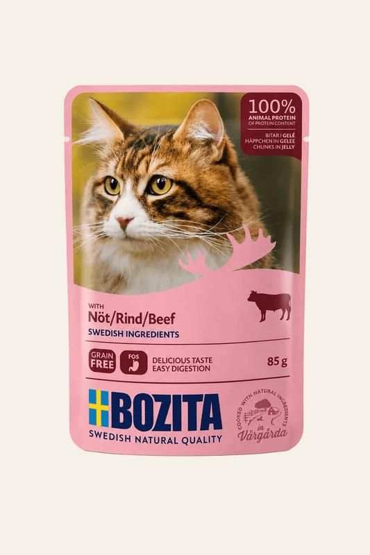Bozita cat natvoer met rundvlees in gelei 12 x 85 g