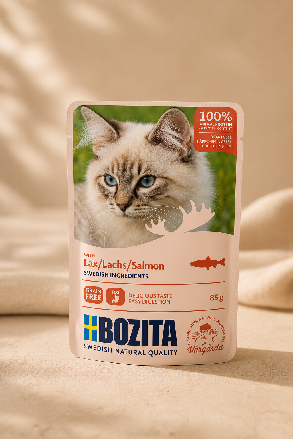Bozita cat natvoer met zalm in gelei 12 x 85 g