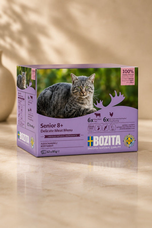 Bozita cat senior 8+ multibox met maaltijdzakjes 12 x 85 g