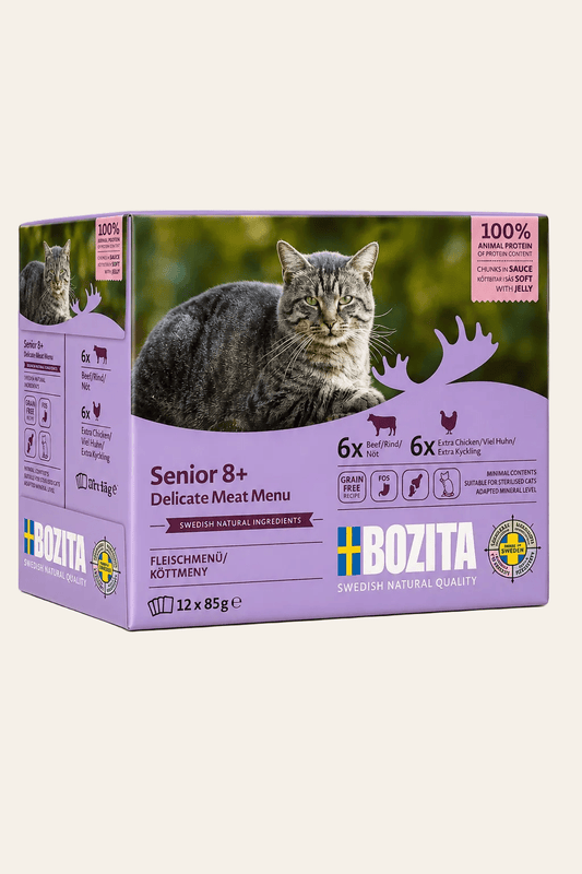 Bozita cat senior 8+ multibox met maaltijdzakjes 12 x 85 g