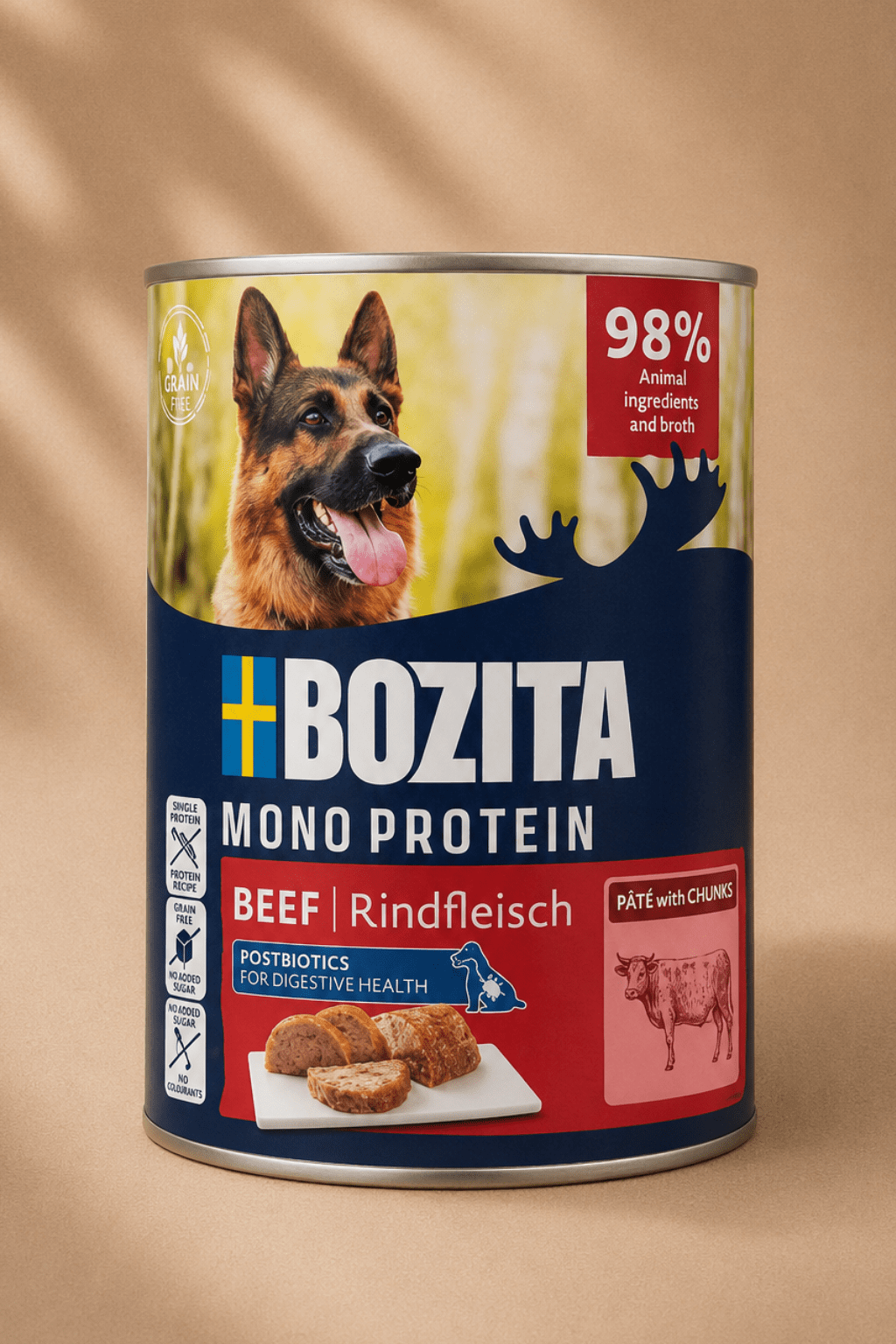 Bozita mono protein hondenpaté rund 6x400g