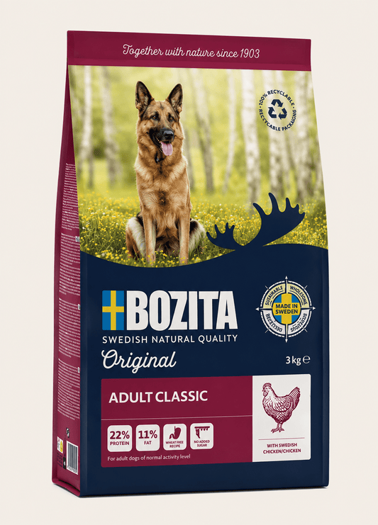 Bozita original adult classic kip natuurlijk zweeds hondenvoer 3kg