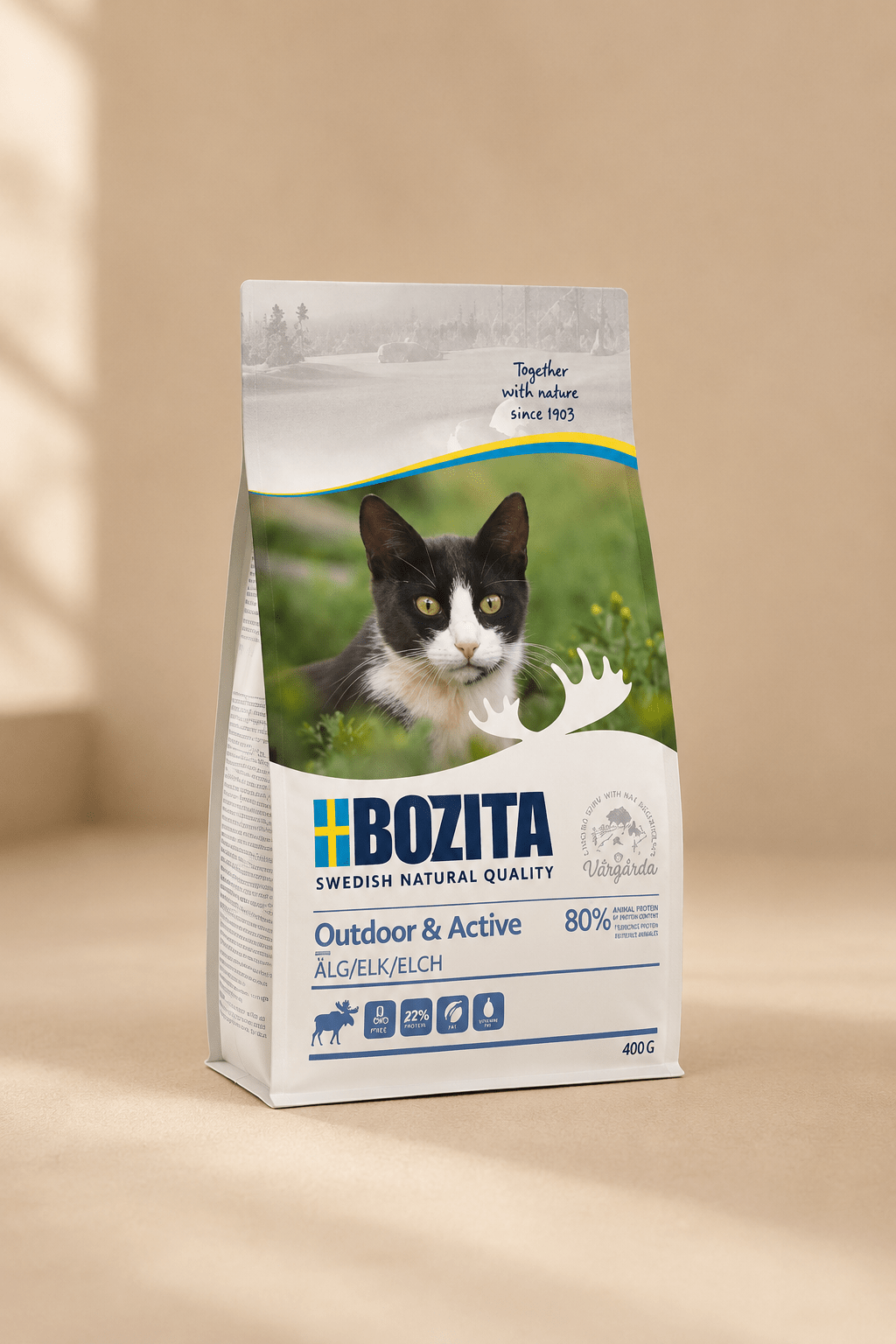 Bozita outdoor & active eland premium kattenvoeding.