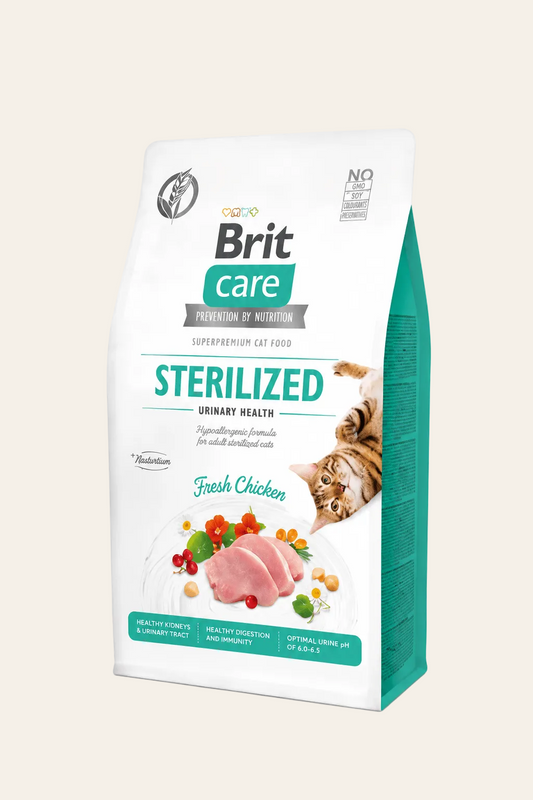 Brit Care graanvrij kattenvoer voor gesteriliseerde katten 400 g.