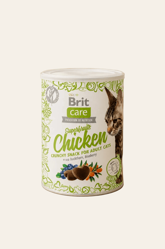 Brit care kattensnack superfruits kip 100 g