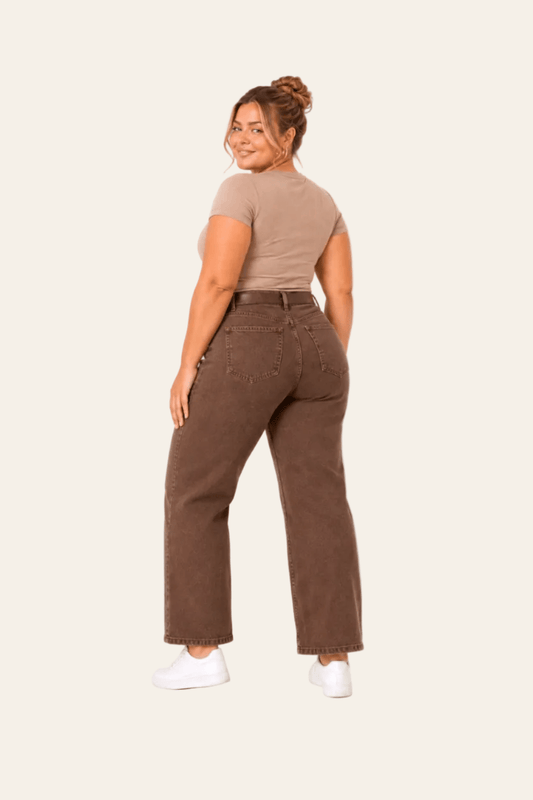 Women's High-Waist Straight Jeans