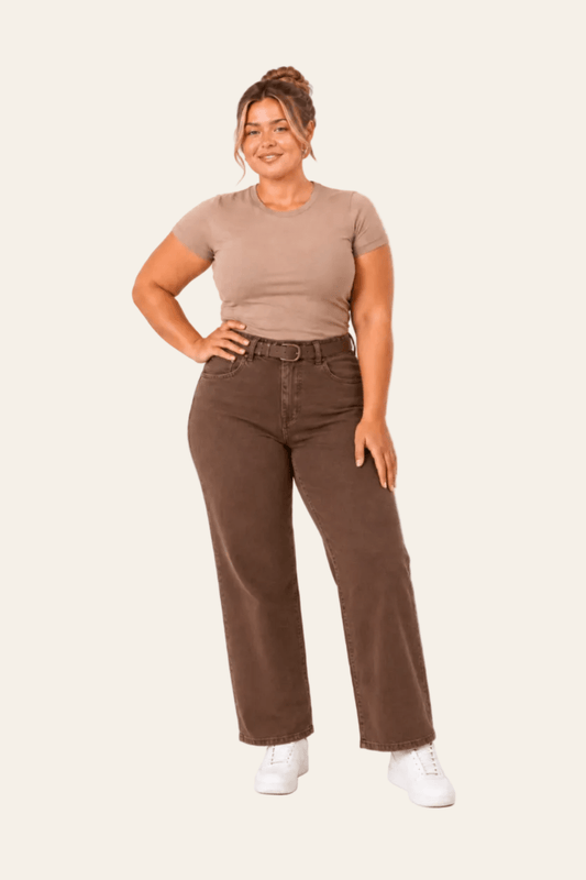Women's High-Waist Straight Jeans