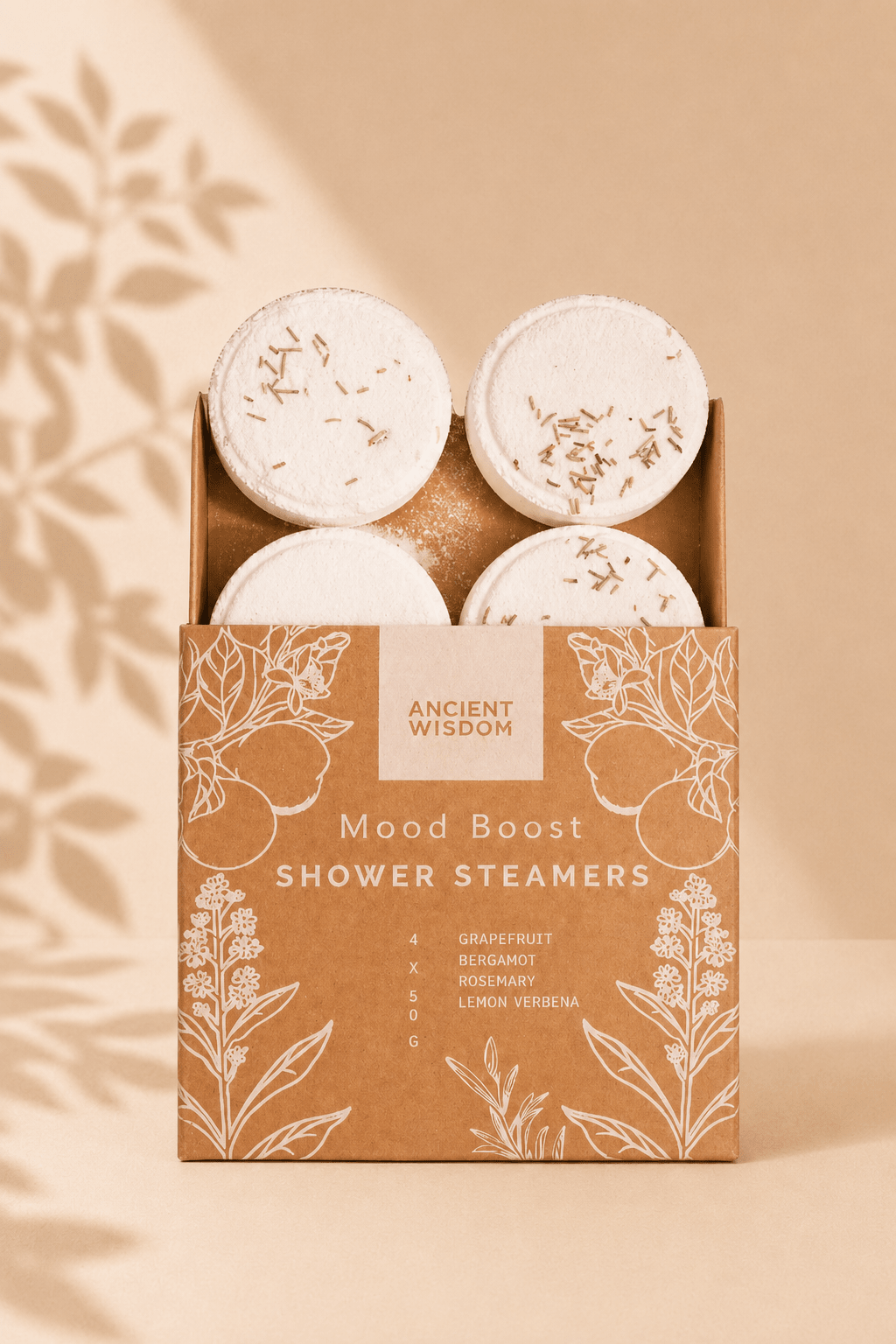 Cadeauset douchesteamers met grapefruit, bergamot en rozemarijn geur