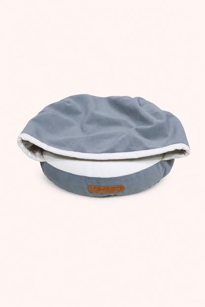 ChaNest blauw katten bed in meubelfluweelt