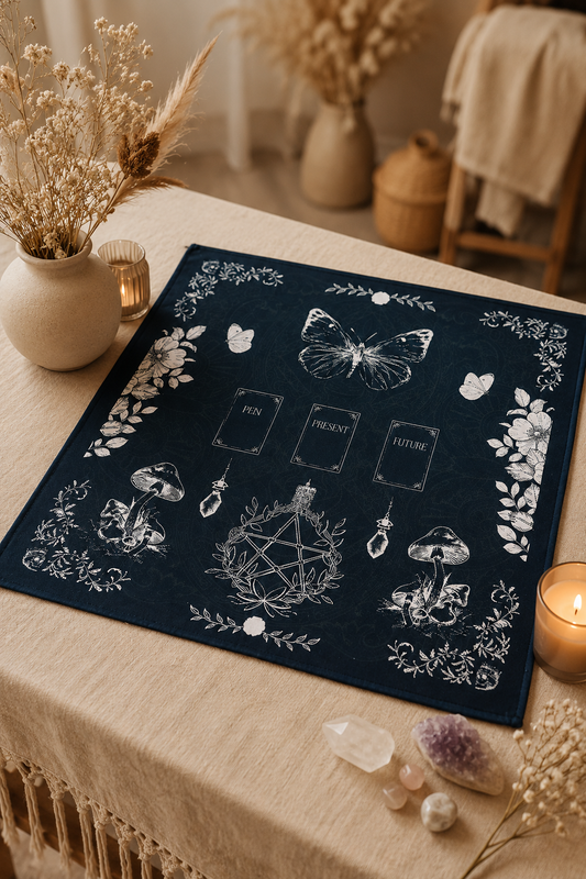 Tarot leeskleed oude heks 75x75 cm
