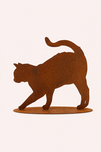 Patina metalen kat