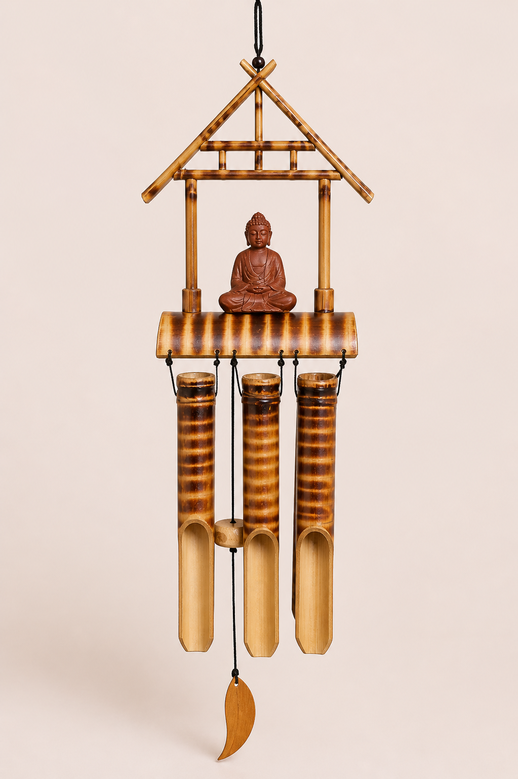 Bamboe windgong boeddha