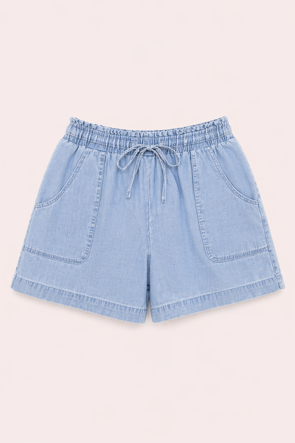 Blauwe denim short met hoge taille