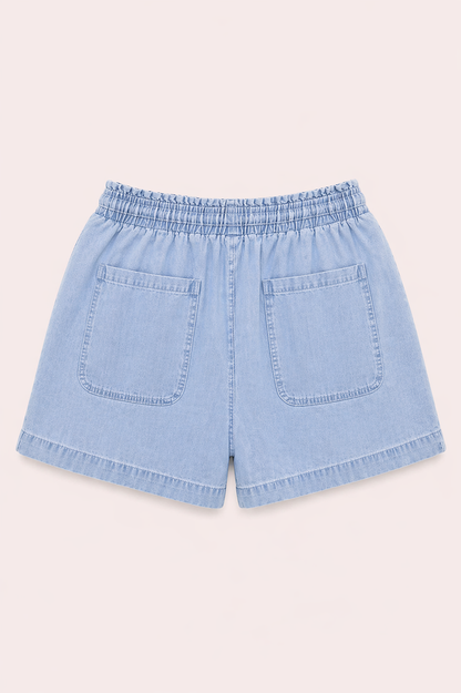 Blauwe denim short met hoge taille