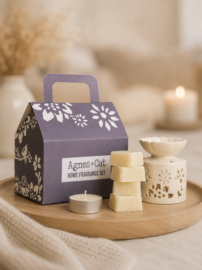 Windermere geurgeschenkset met wasmelts en oliebrander