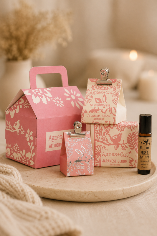 Bloesem en geluk wellnessgeschenkset