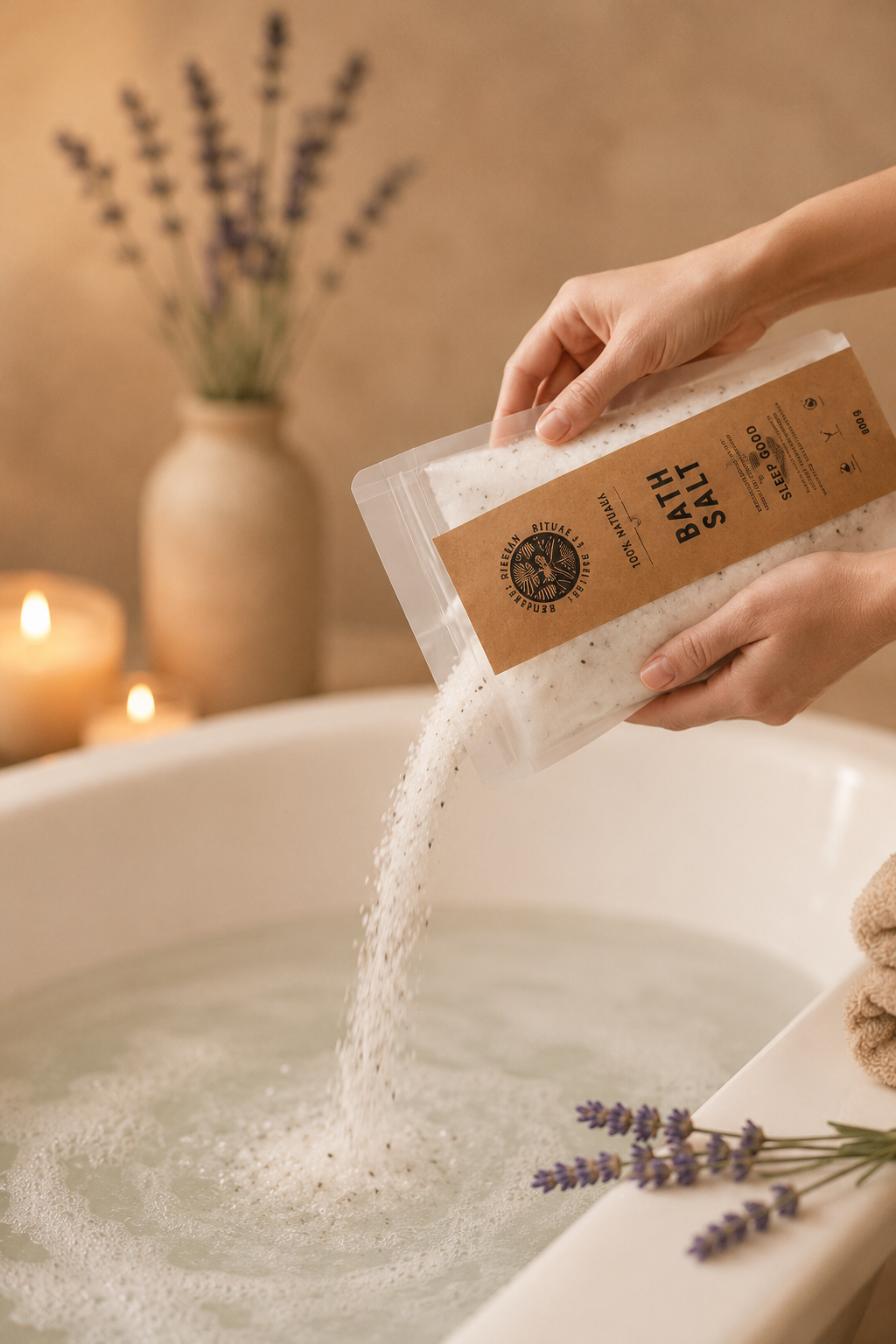Aromatherapie epsom badzout slaap lavendel