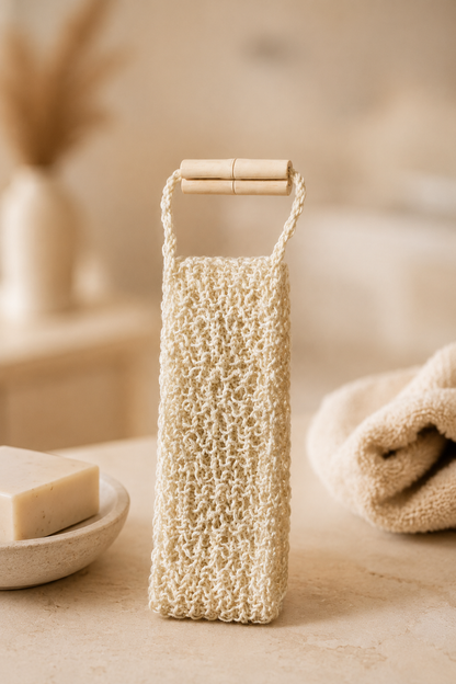 Dikke springerige rugscrub naturel