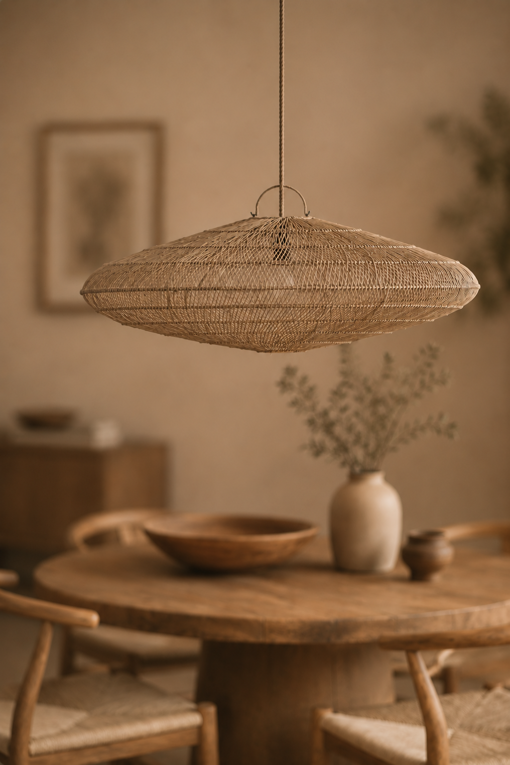 Macaron hanglamp naturel rotan