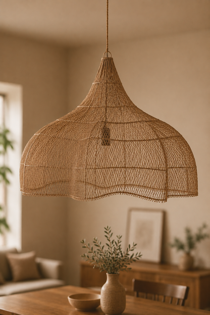 Rotan hanglamp naturel handgeweven