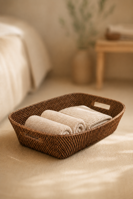 Rotan wasmand naturel bruin