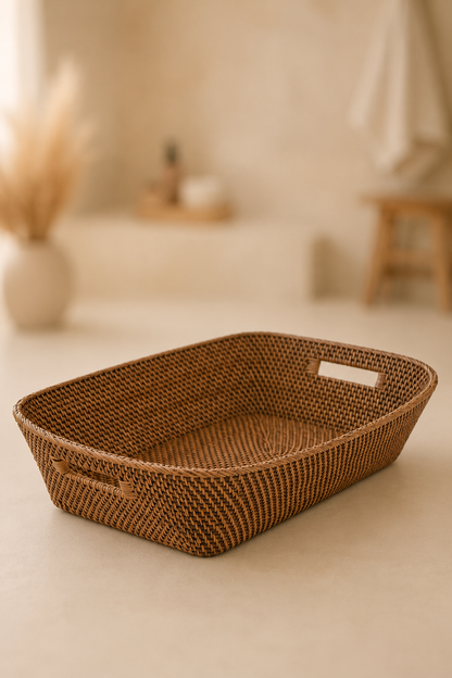 Rotan wasmand naturel bruin