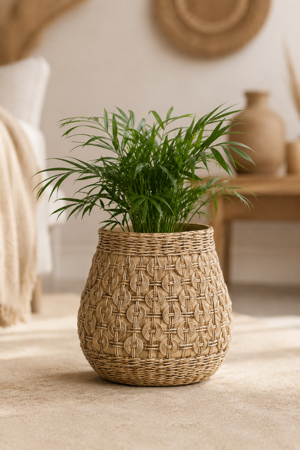 Plantenbak beton met knooppatroon
