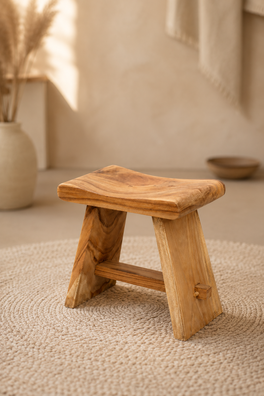 Massief suarhout kruk naturel