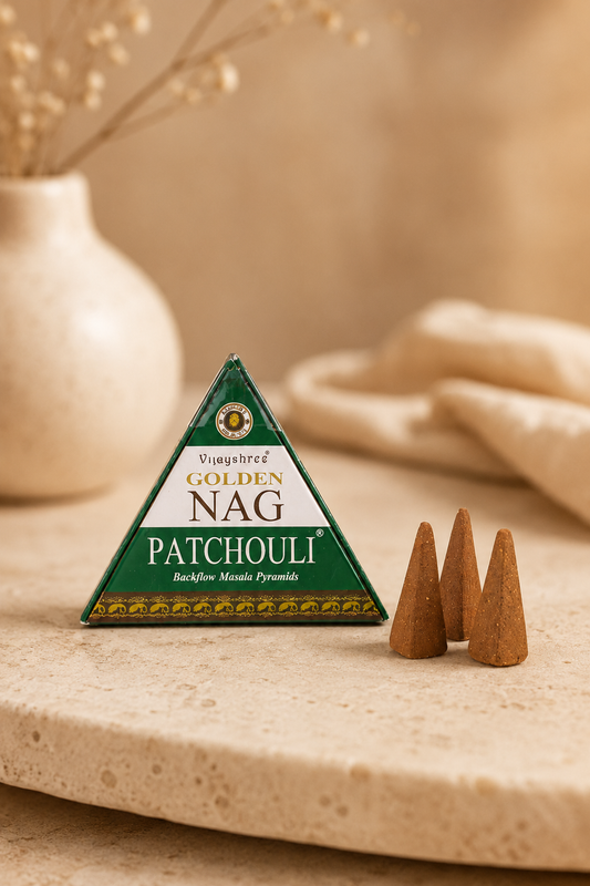 Patchouli wierookkegels terugstroom