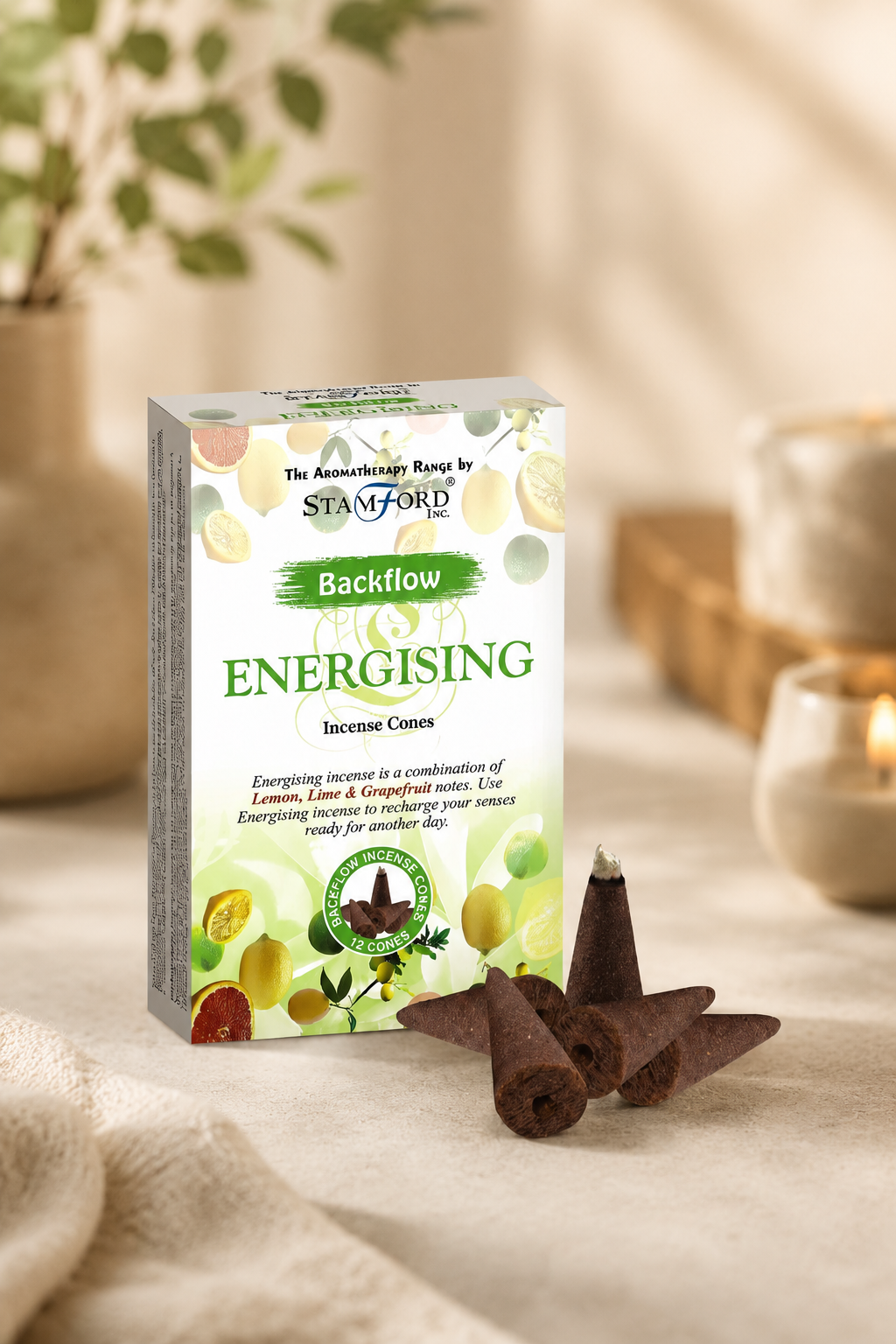 Aromatherapie terugstroom wierookkegels energiserend