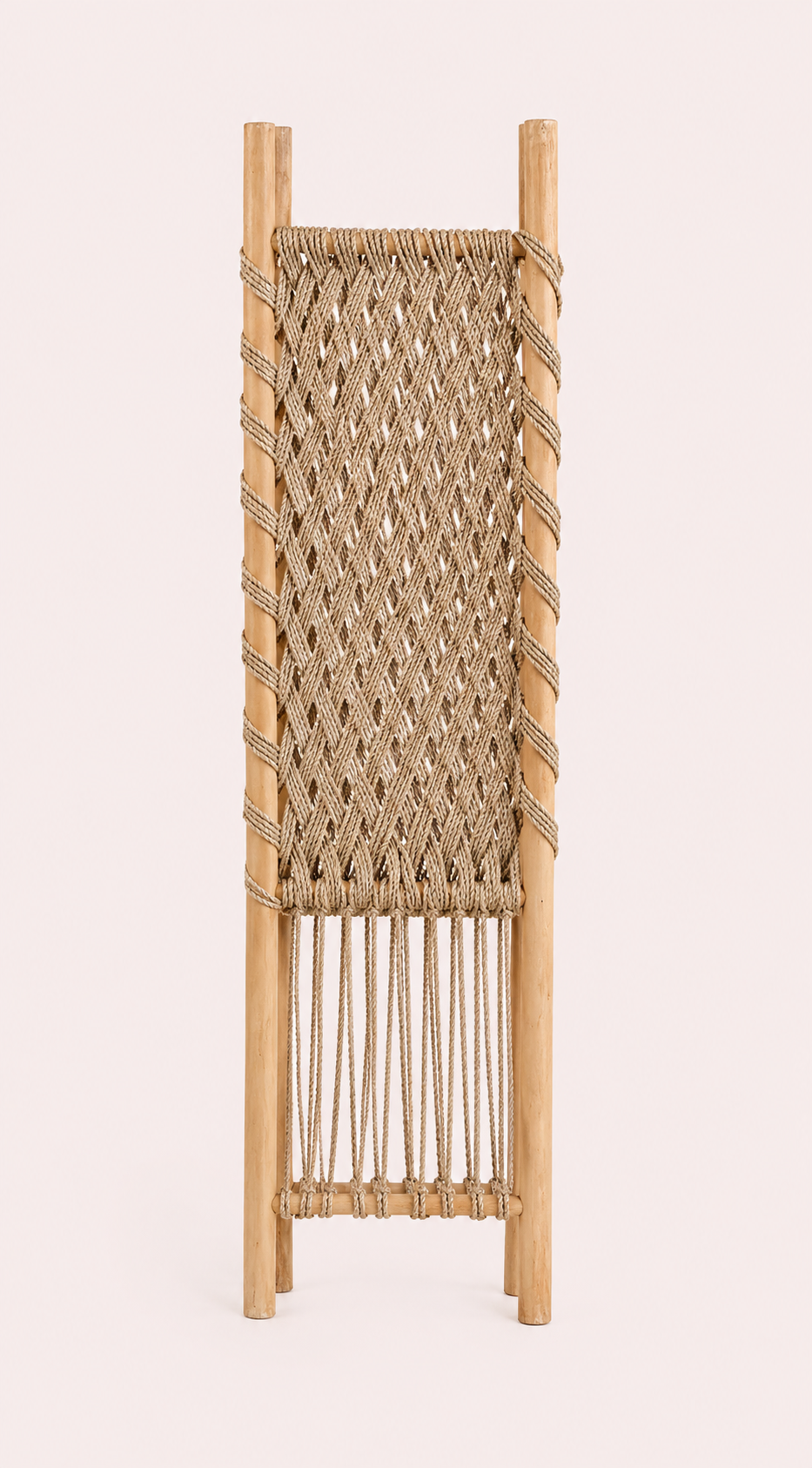 Kamerscherm naturel teak en zeegras
