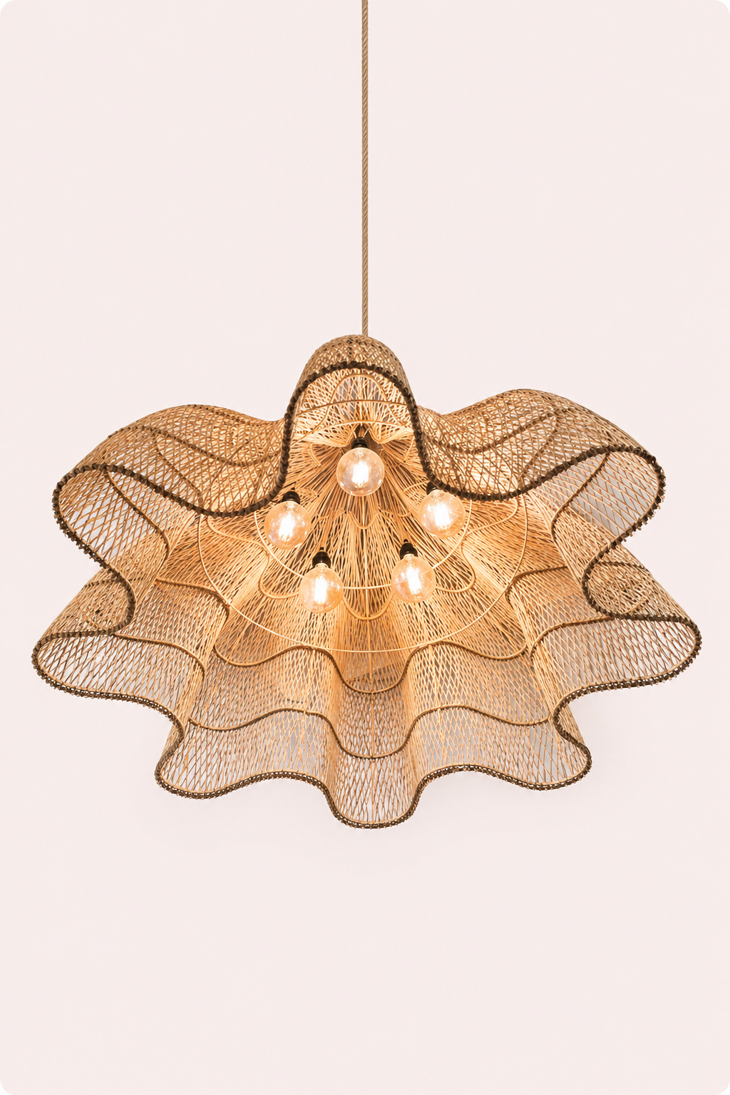 Rotan hanglamp naturel handgeweven