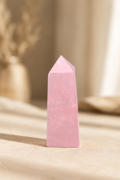 Edelsteenobelist rozenkwarts