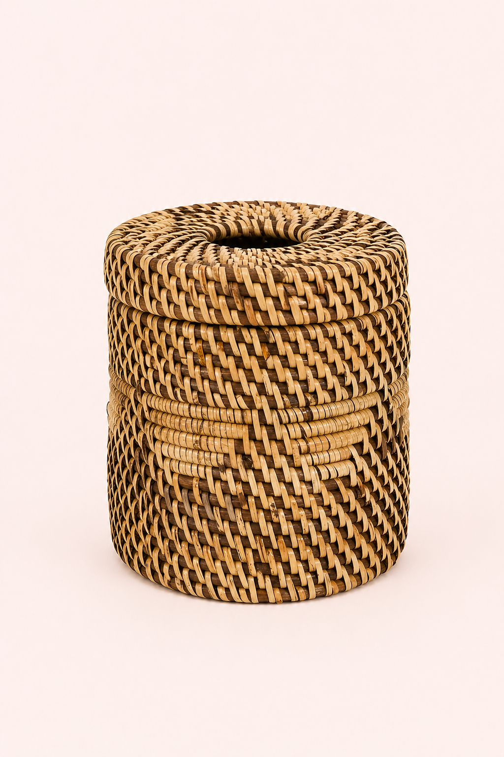 Rotan tissuedoos houder naturel bruin