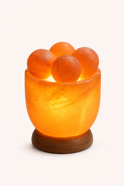 Zoutschaal met 4 massagebollen