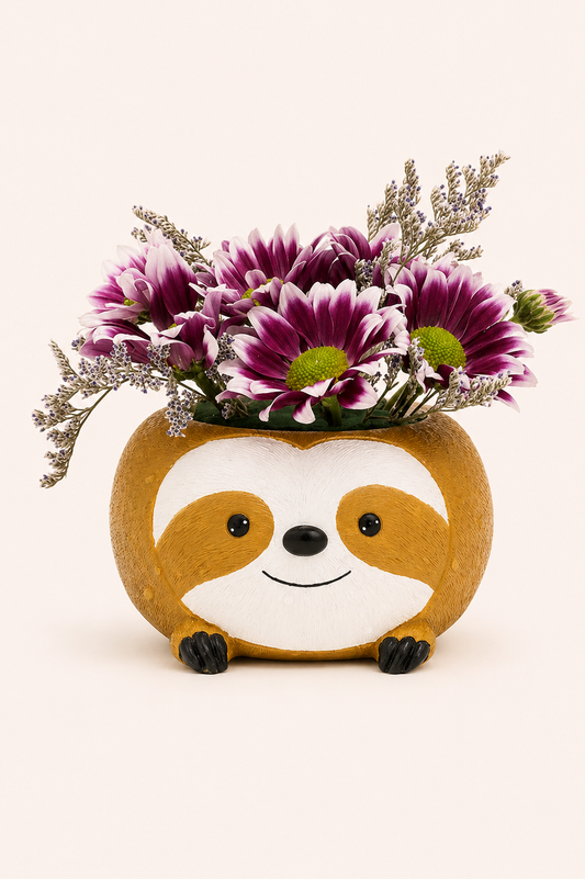 Schattige luiaard bloempot