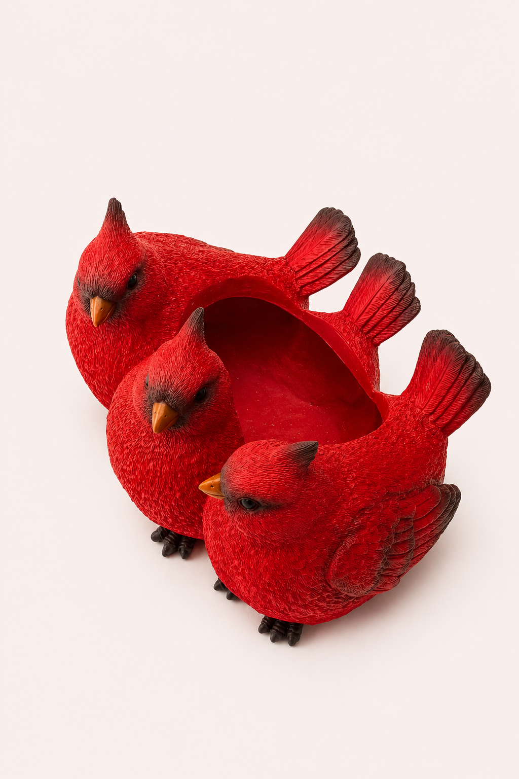 Bloempot decoratie drie vogels