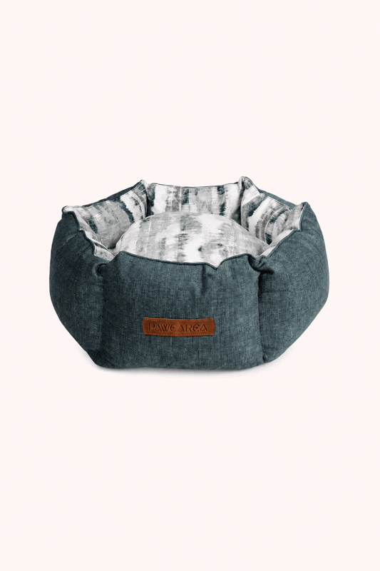 Shapes honden en kattenbed met opstand in meubelfluweel