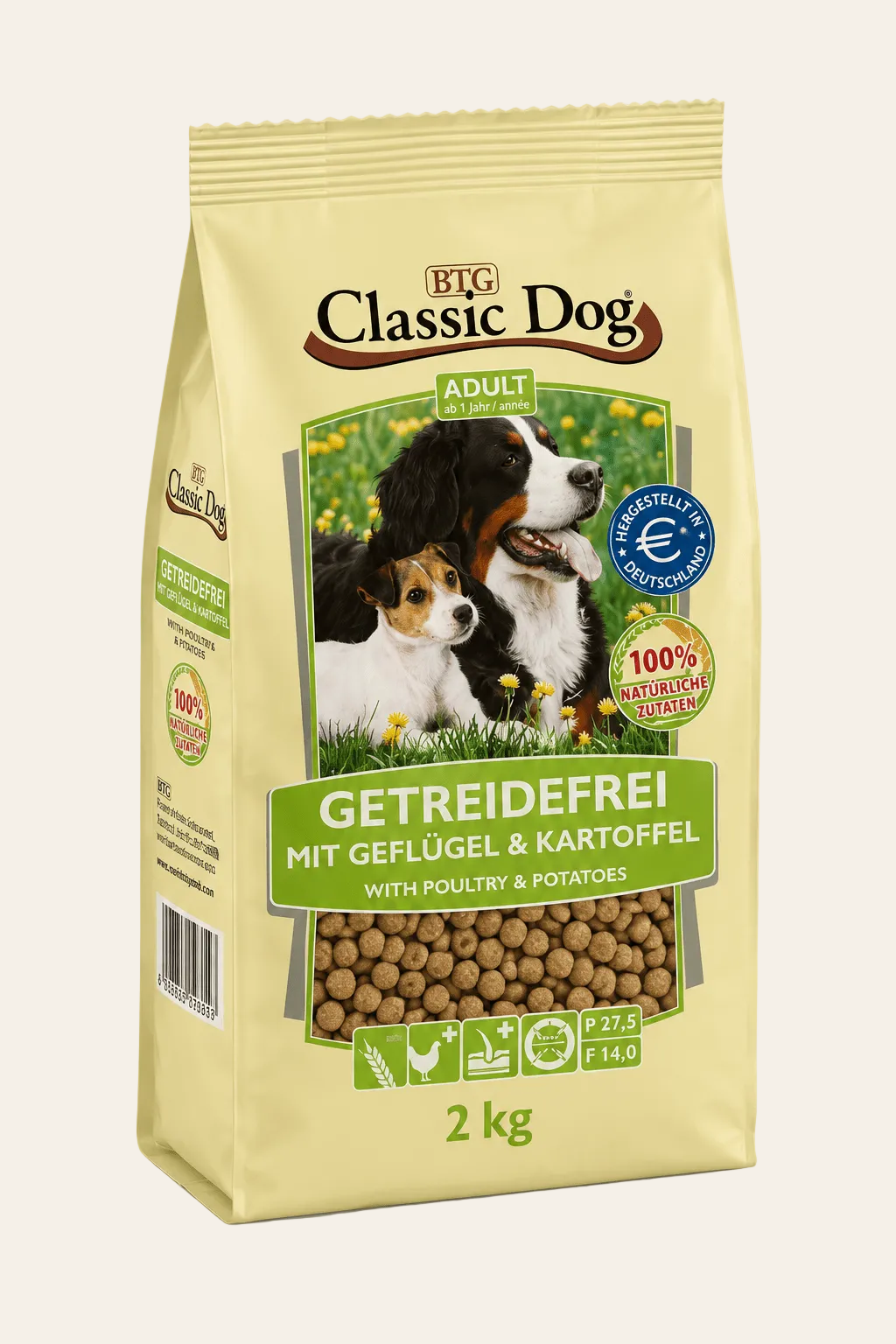 Classic Dog graanvrij hondenvoer met gevogelte en aardappel 2kg