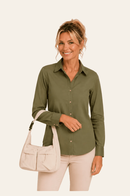 Crème crossbody schoudertas met gewatteerde look