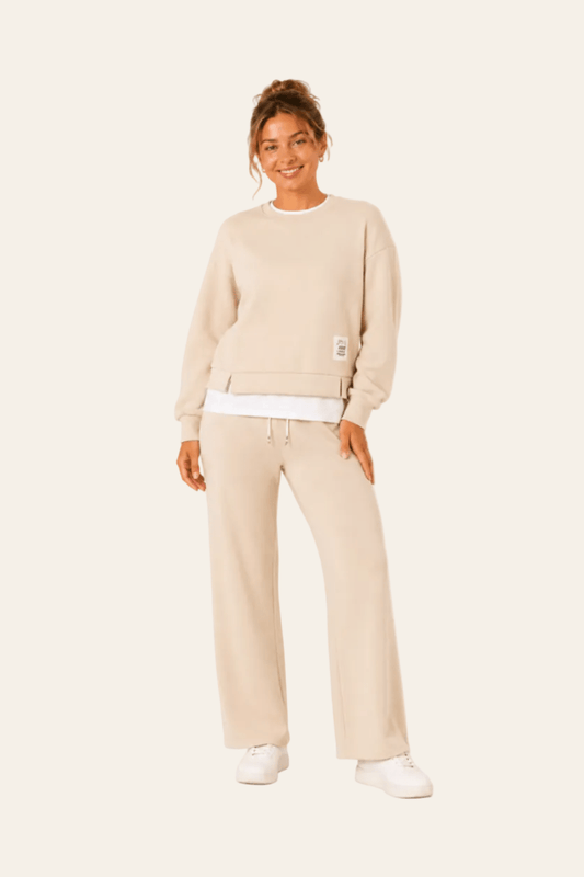 Dames set met contrasterende details