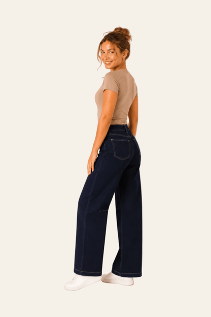 Damesjeans in ballonmodel met hoge taille