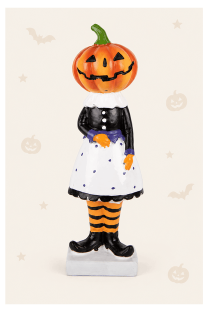 Decoratief vrouwenfiguur met pompoenhoofd voor halloween