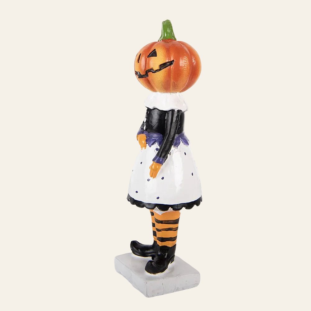 Decoratief vrouwenfiguur met pompoenhoofd voor halloween