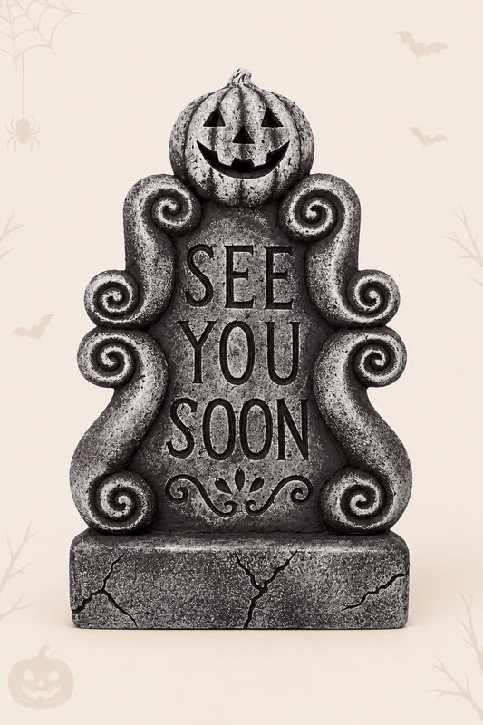 Decoratieve grafsteen voor halloween groot formaat