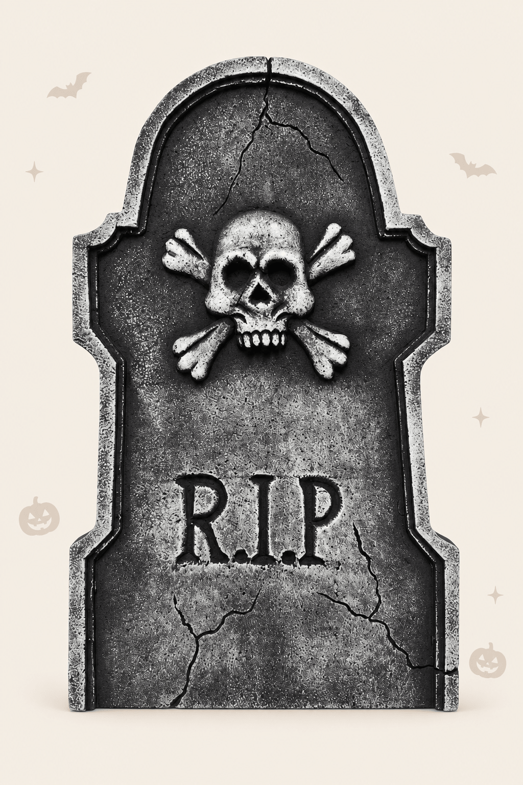 Decoratieve grafzerk met R.I.P. opschrift voor halloween